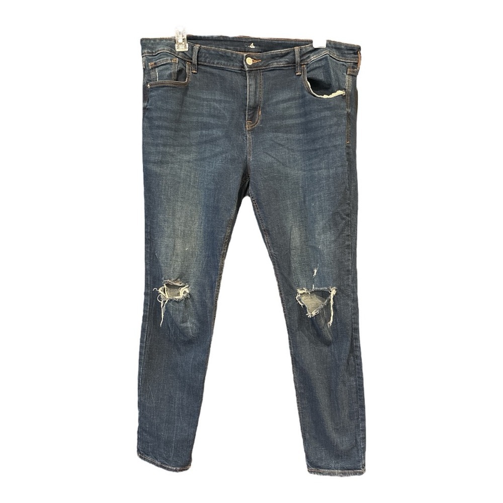 Old Navy Distressed Knees Medium Wash Size 18 Long F 7